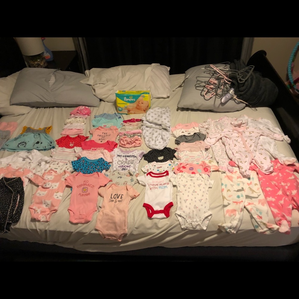 Named brand newborn girls bundle